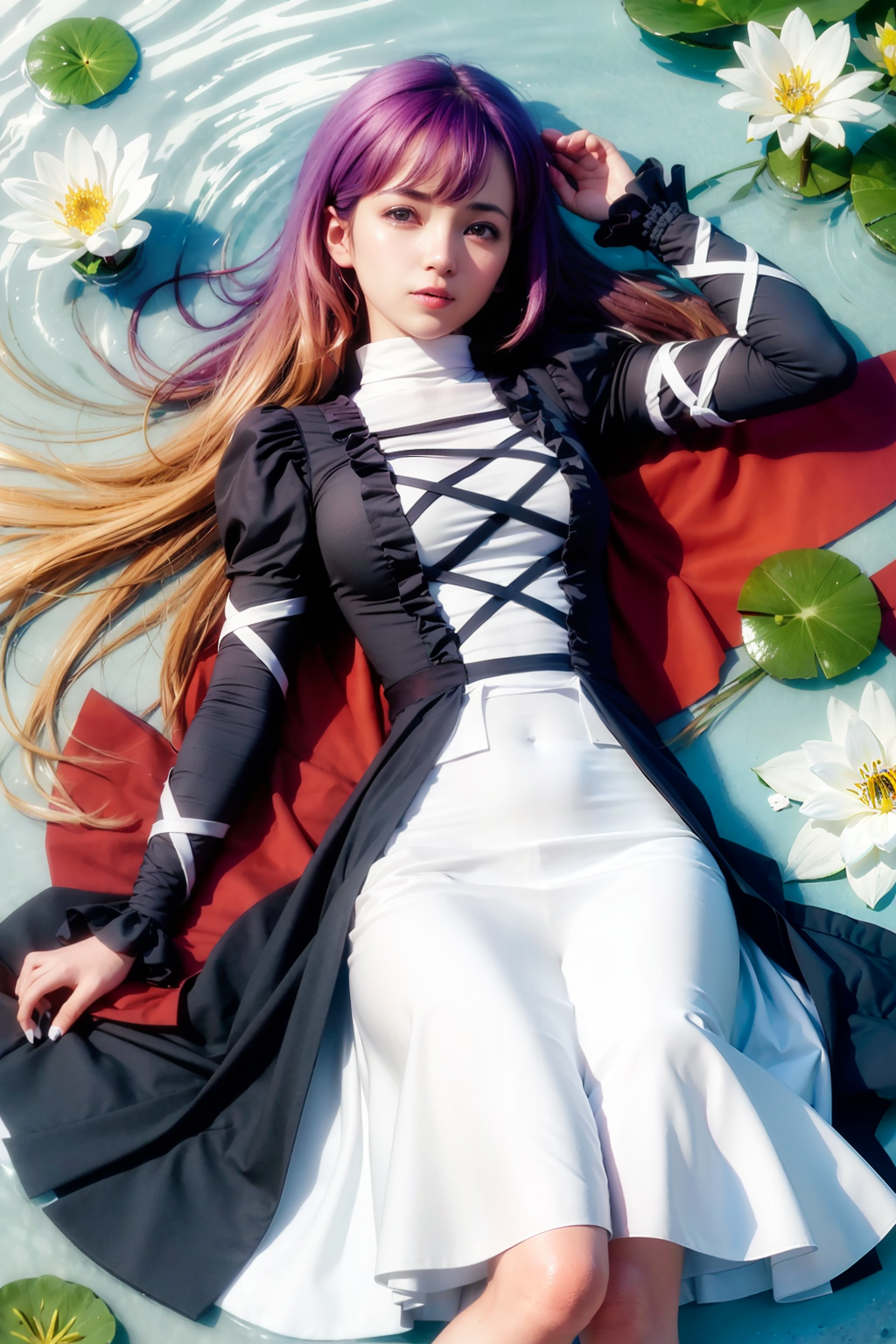 01271-2192482247-masterpiece, best quality,   _lora_ByakurenHijiri_1_,1girl, solo, flower, hijiri byakuren, multicolored hair, long hair, smile,.png